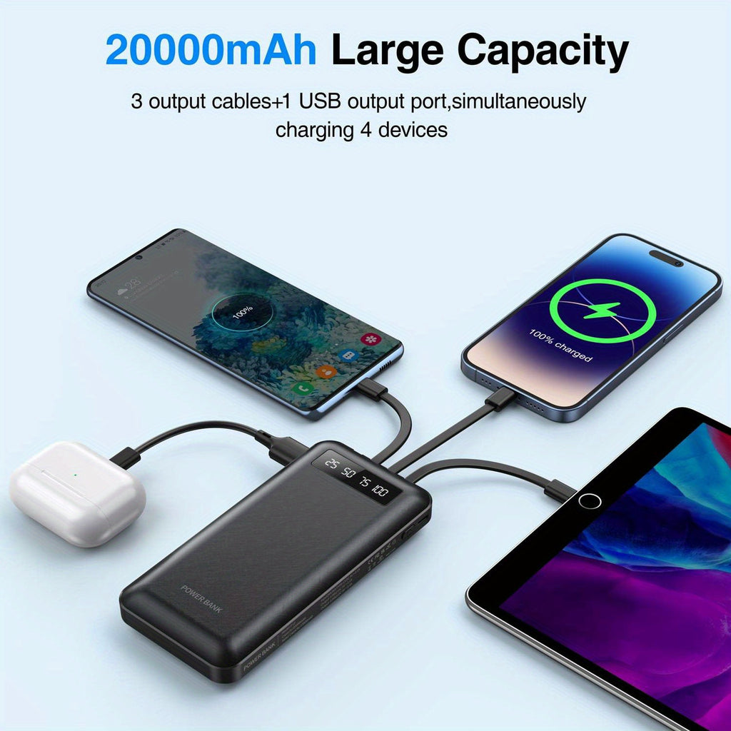 20000mAh High-Capacity Portable Power Bank
