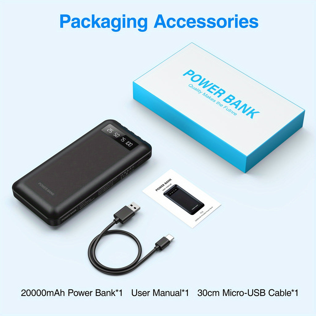 20000mAh High-Capacity Portable Power Bank
