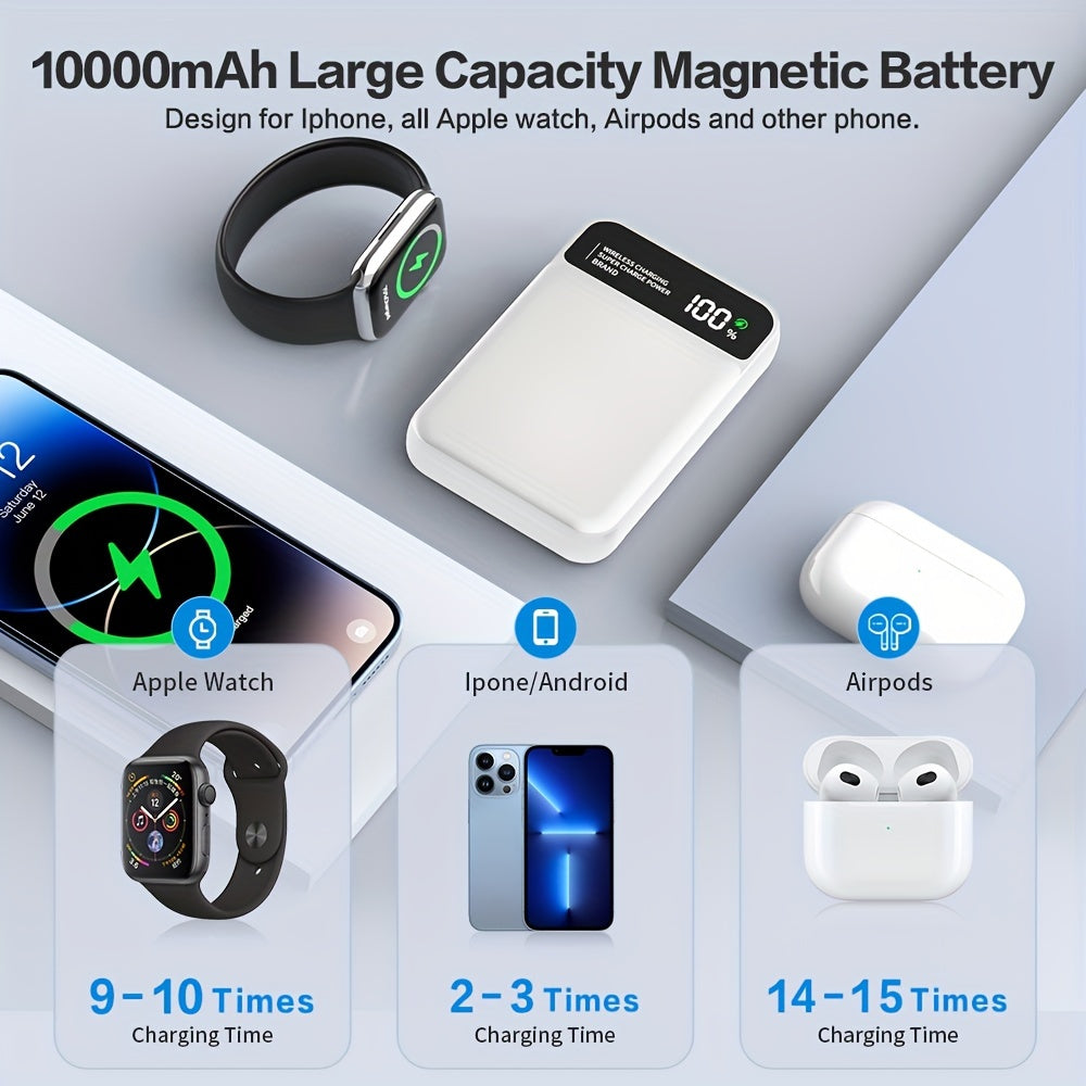 Magnetic Wireless Charging Portable Power Bank 10000mAh